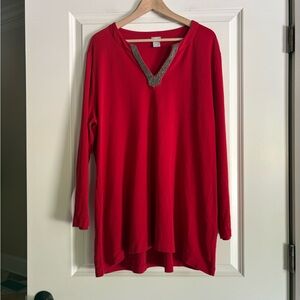 Chicos Women’s Long Line Tunic Top